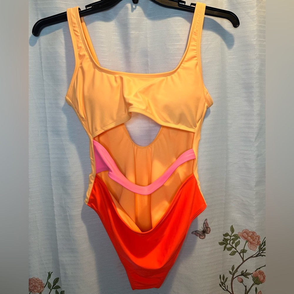 Xhilaration Bright Orange Swimsuit - size L